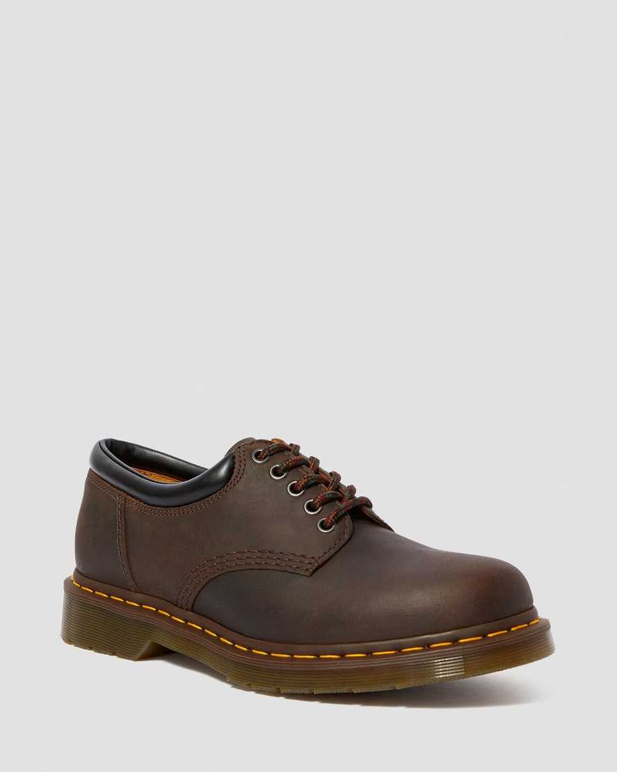 brune dr martens 8053 crazy horse dame casual sko