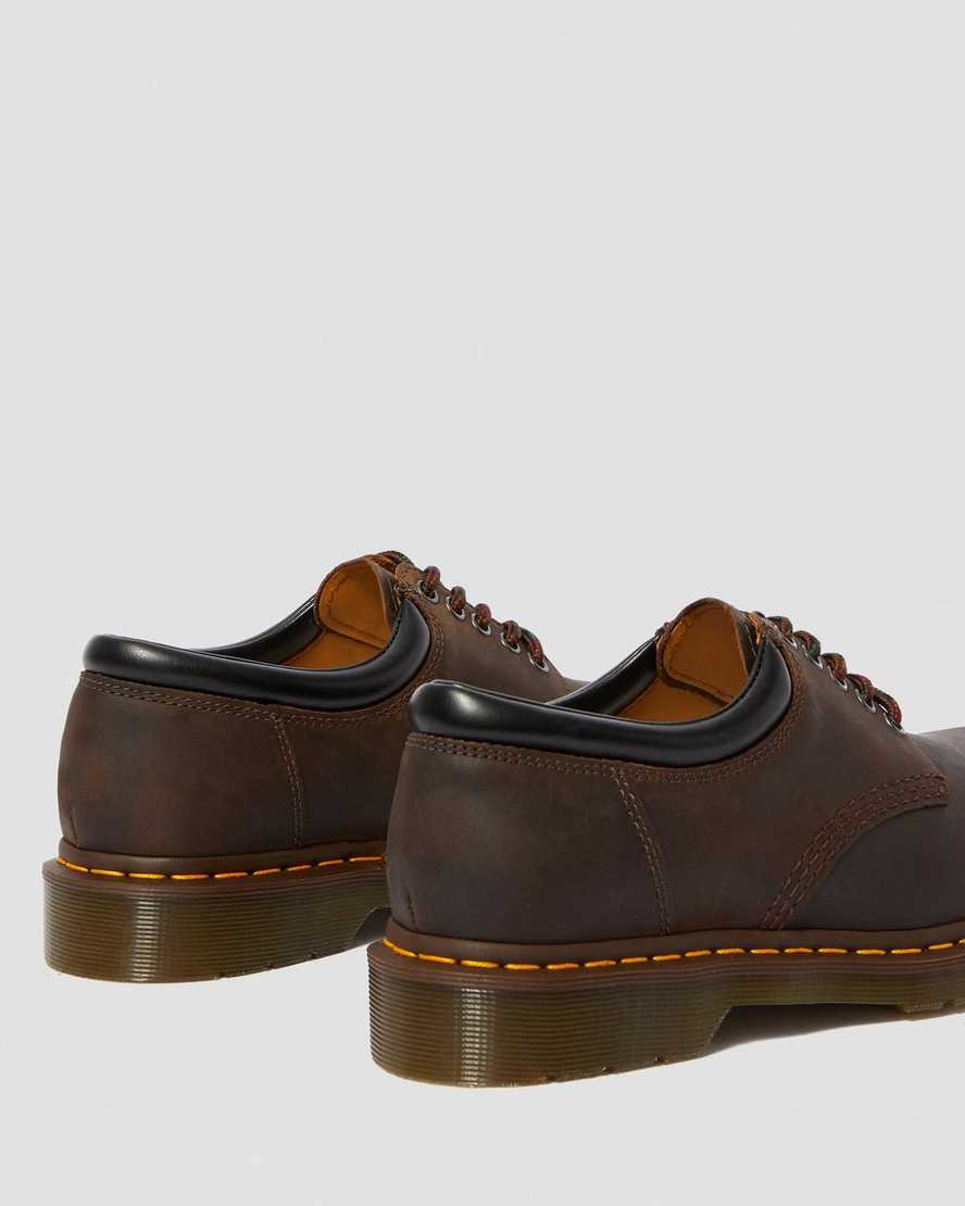 brune dr martens 8053 crazy horse dame casual sko