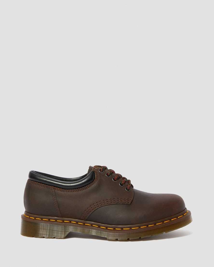 brune dr martens 8053 crazy horse dame casual sko