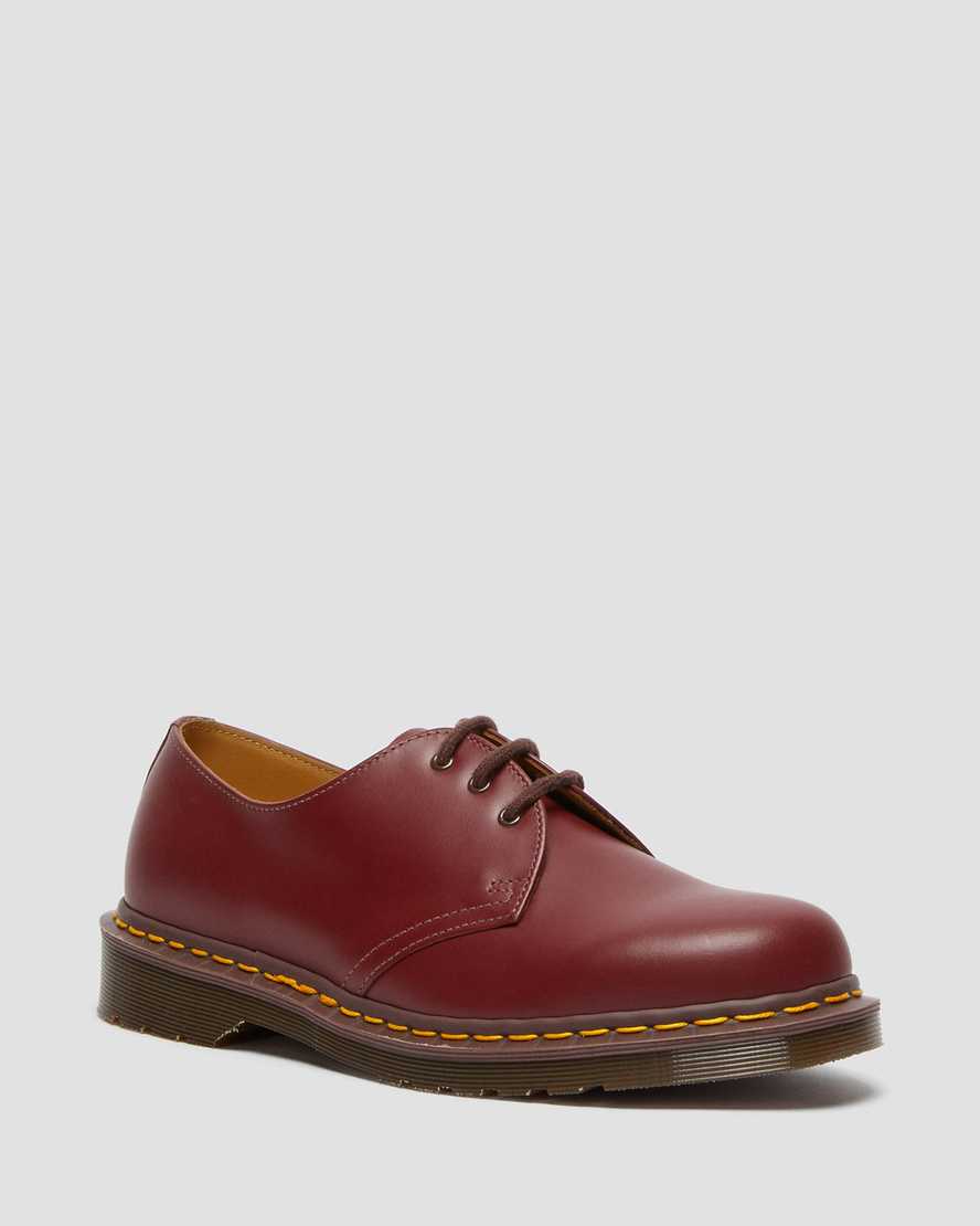 røde dr martens 1461 vintage made in england dame oxford sko