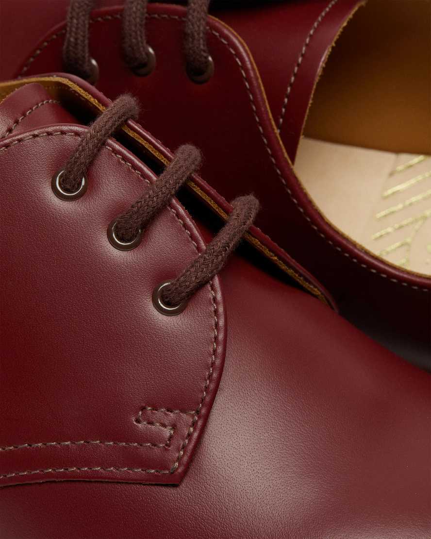 røde dr martens 1461 vintage made in england dame oxford sko
