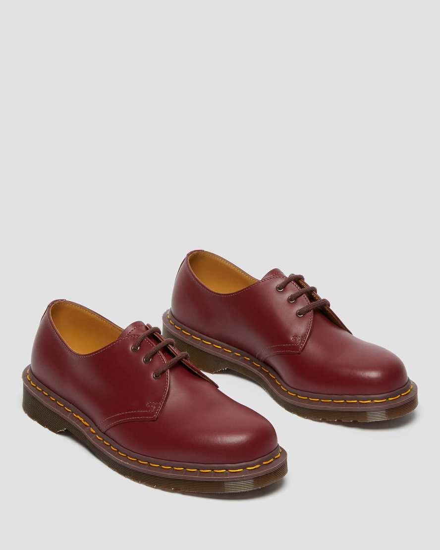 røde dr martens 1461 vintage made in england dame oxford sko