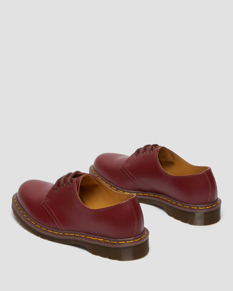 røde dr martens 1461 vintage made in england dame oxford sko