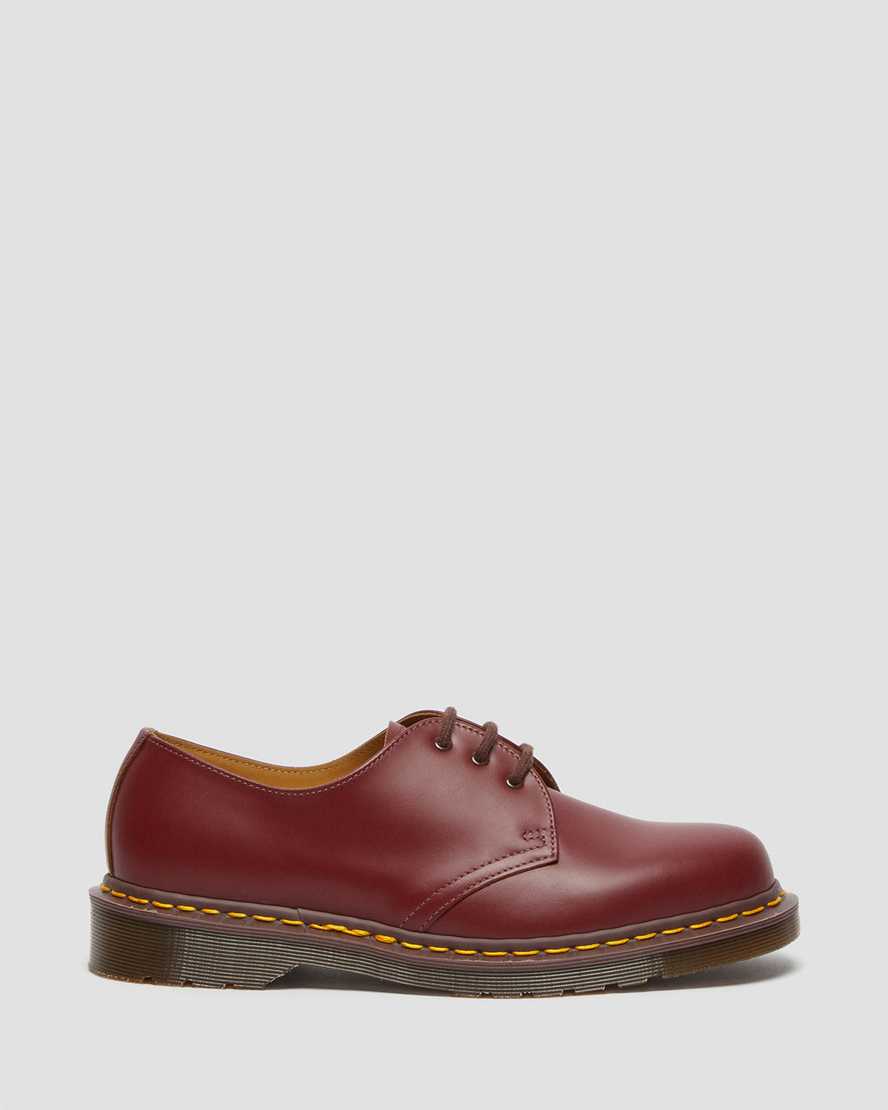 røde dr martens 1461 vintage made in england dame oxford sko