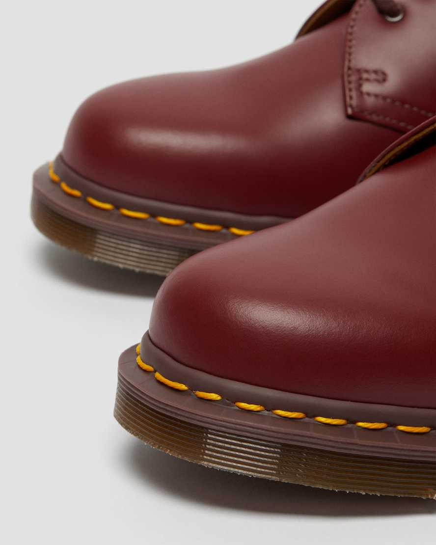 røde dr martens 1461 vintage made in england dame oxford sko