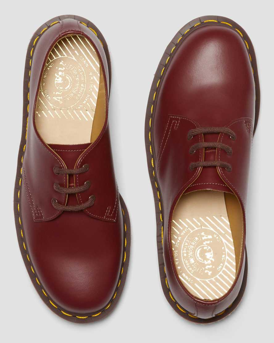 røde dr martens 1461 vintage made in england dame oxford sko