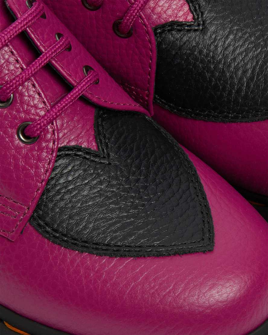 dr. martens 1461 amore dame oxford sko med lyserøde striber