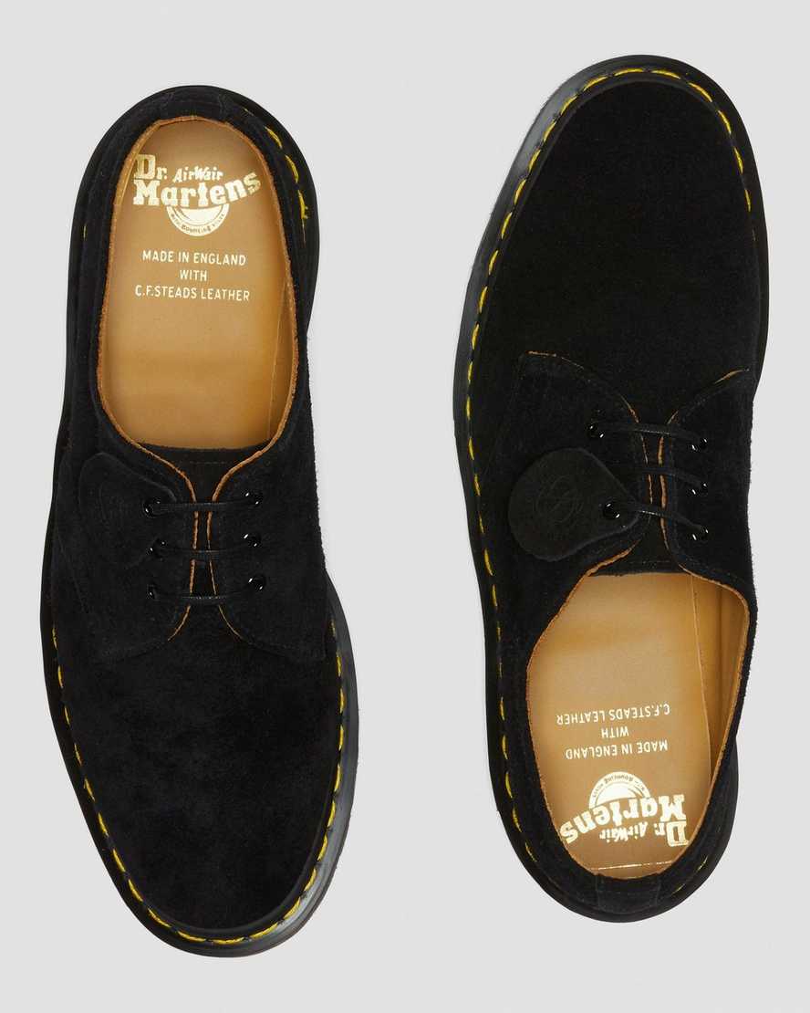 sorte dr martens 1461 made in england oxford sko til dame