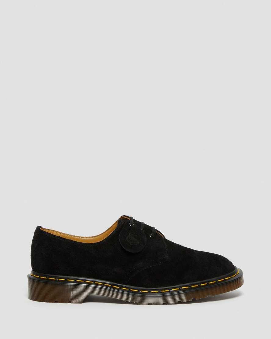 sorte dr martens 1461 made in england oxford sko til dame