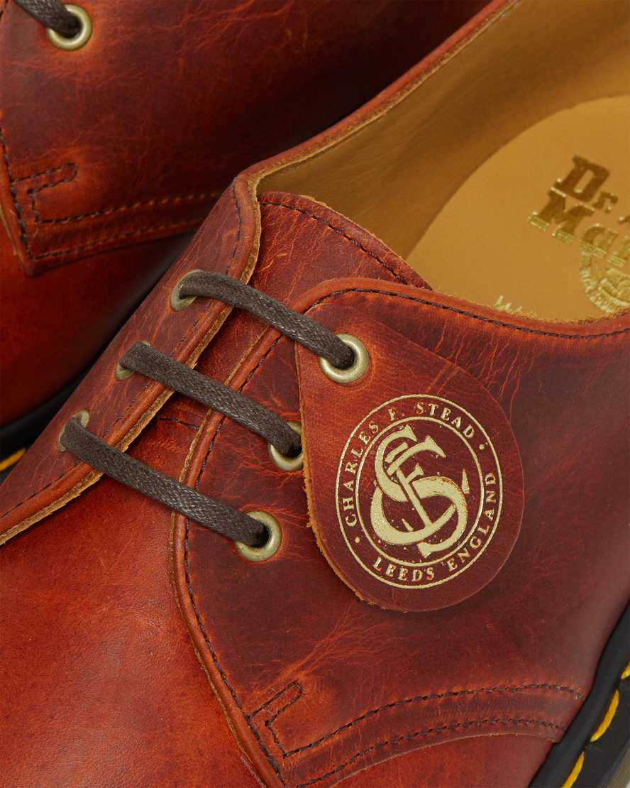 brune dr martens 1461 classic oil oxford sko til dame