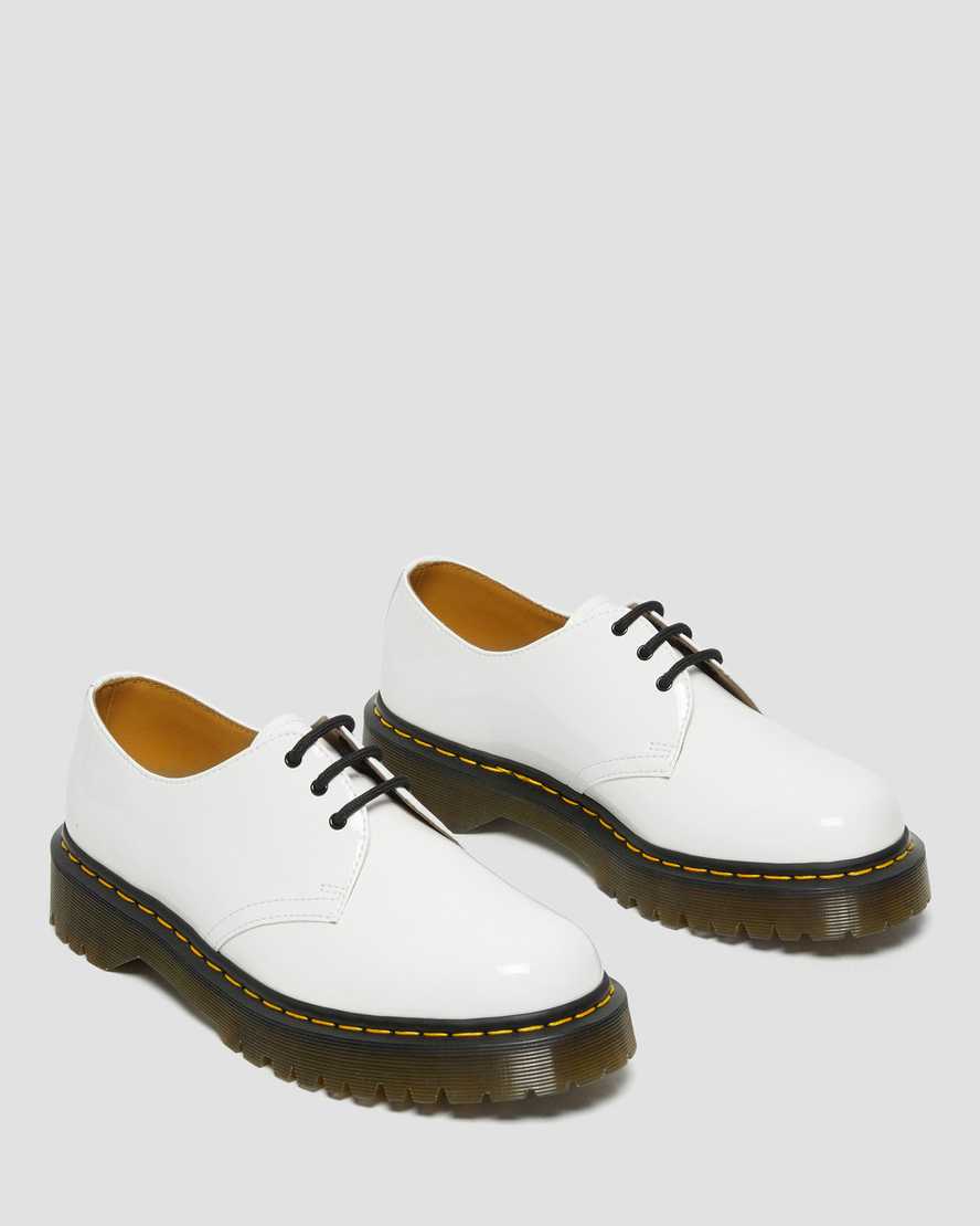hvide dr martens 1461 bex patent oxford sko til kvinder