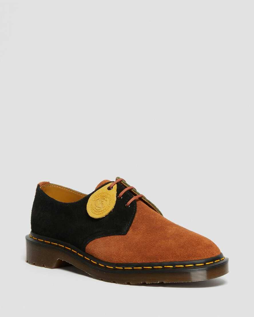 brune sorte dr martens 1461 made in england dame oxford sko