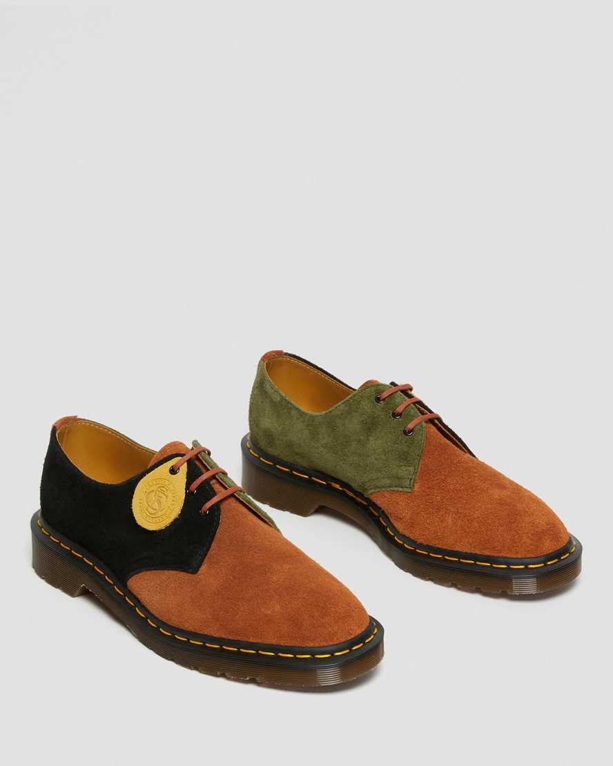 brune sorte dr martens 1461 made in england dame oxford sko