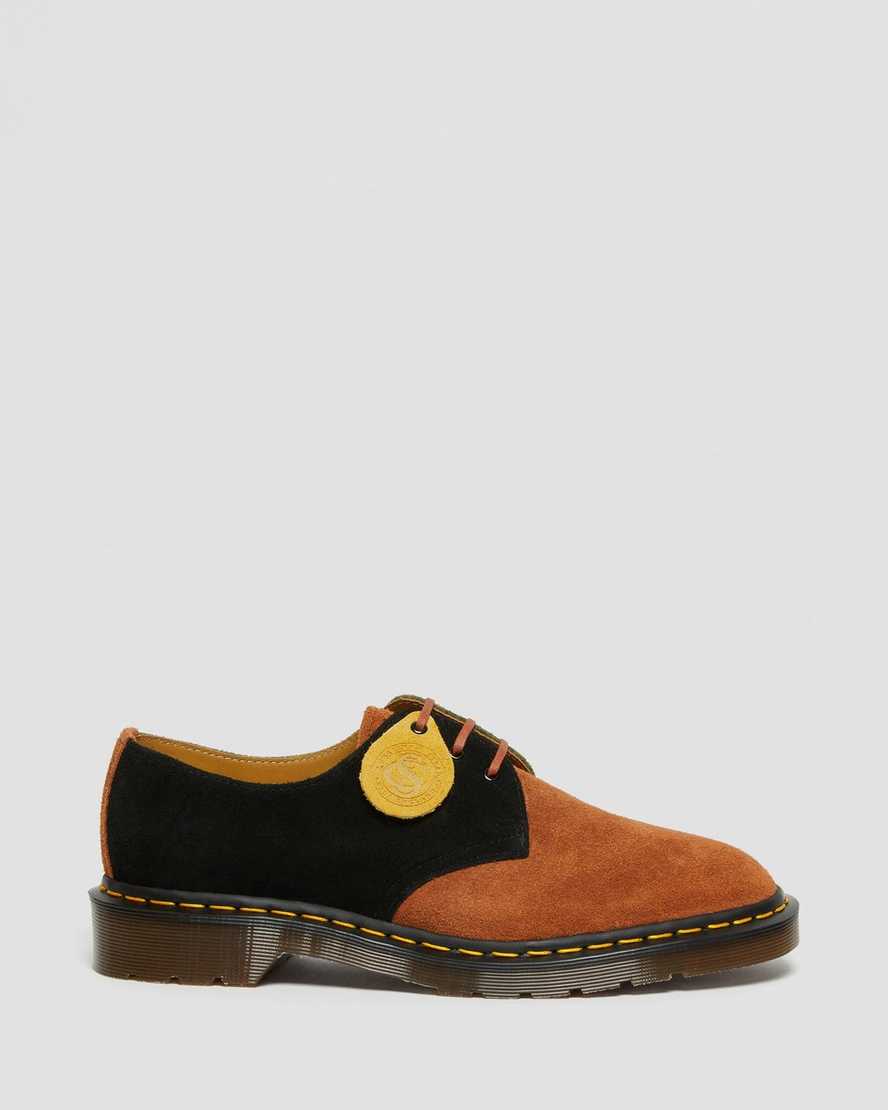 brune sorte dr martens 1461 made in england dame oxford sko