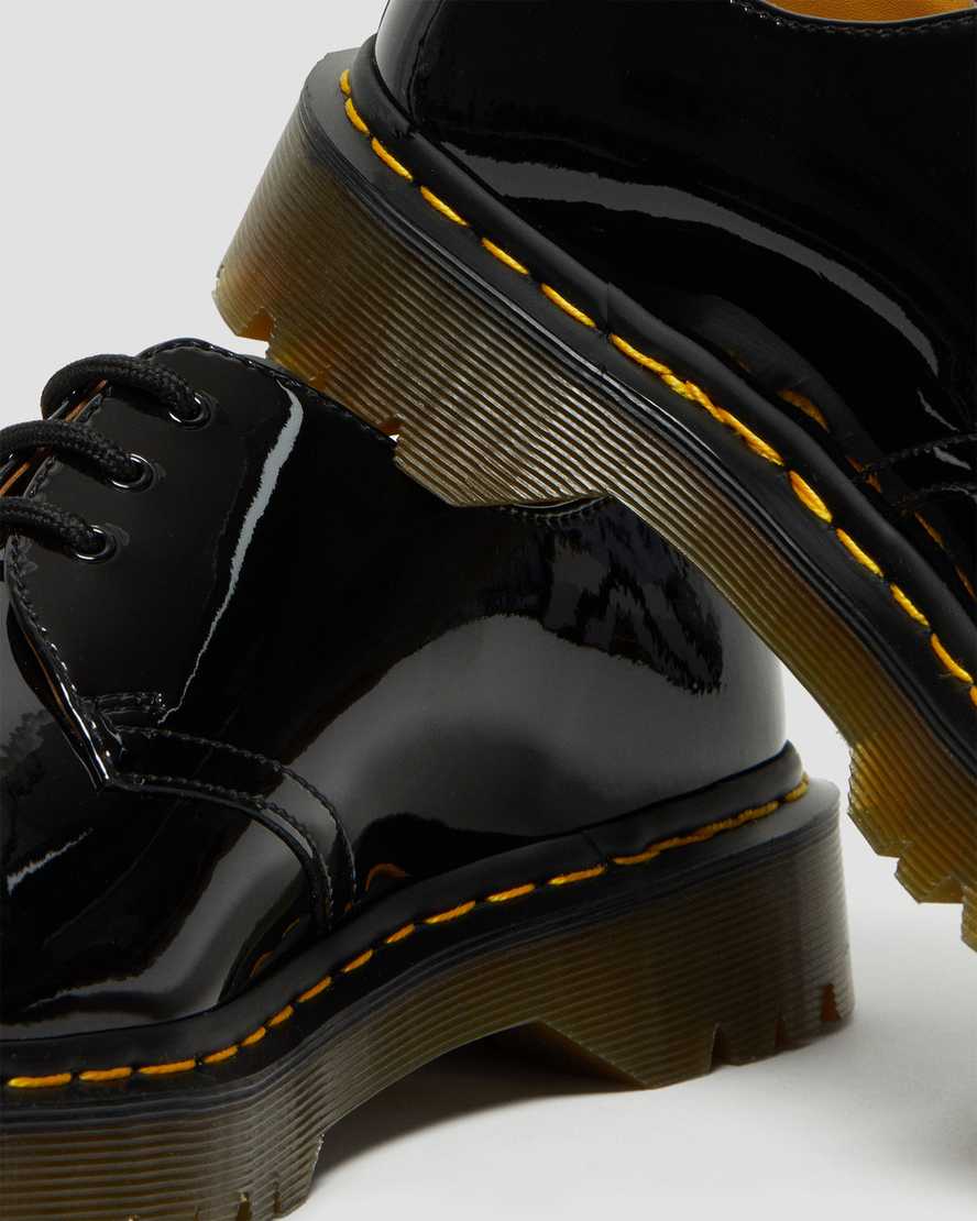dr. martens 1461 bex patent oxford sko til kvinder i sort
