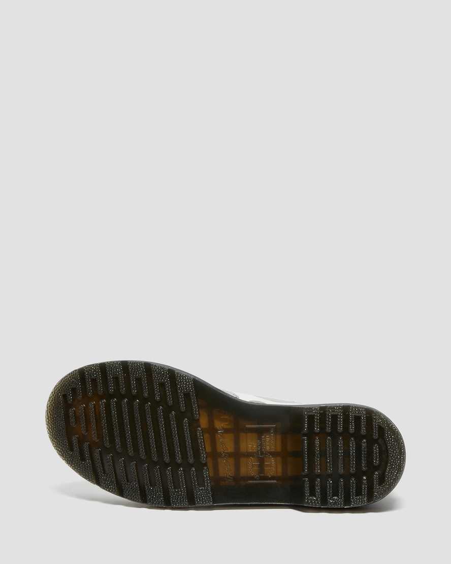 dr martens 1461 polka dot smooth oxford sko til kvinder i hvid og sort