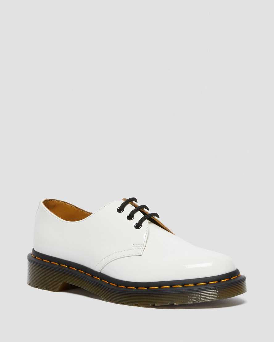 hvide dr martens 1461 patent oxford sko til kvinder