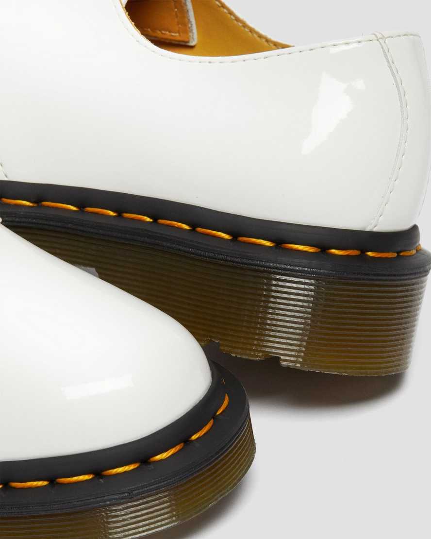 hvide dr martens 1461 patent oxford sko til kvinder