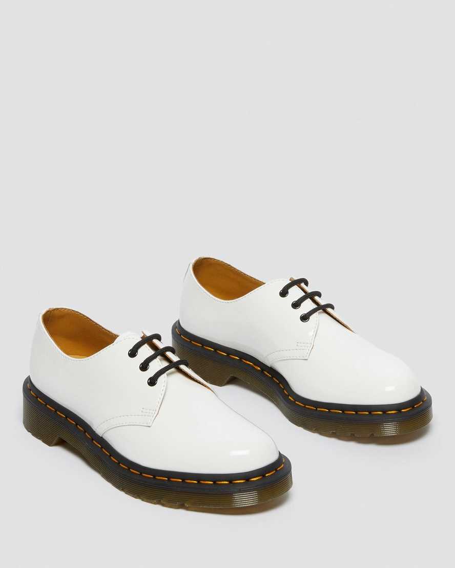 hvide dr martens 1461 patent oxford sko til kvinder