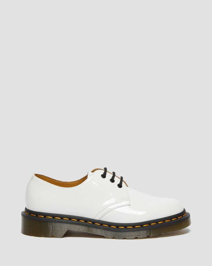 hvide dr martens 1461 patent oxford sko til kvinder