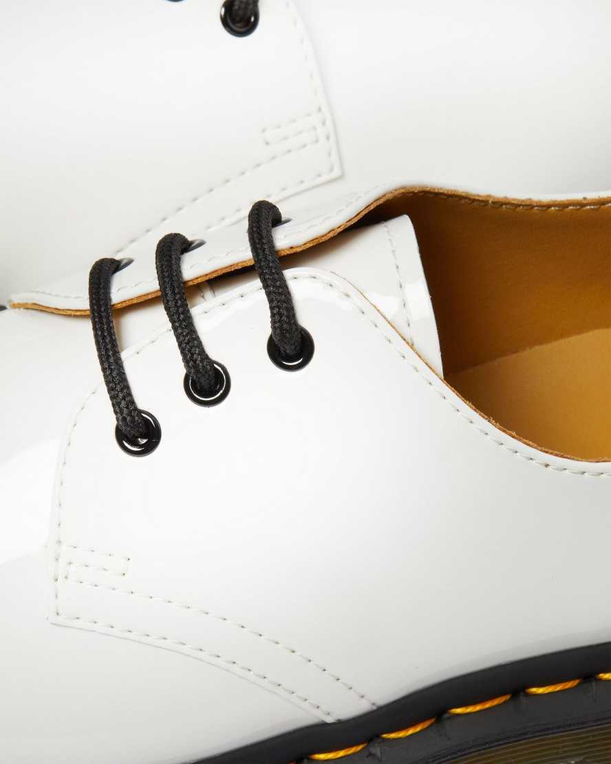 hvide dr martens 1461 patent oxford sko til kvinder