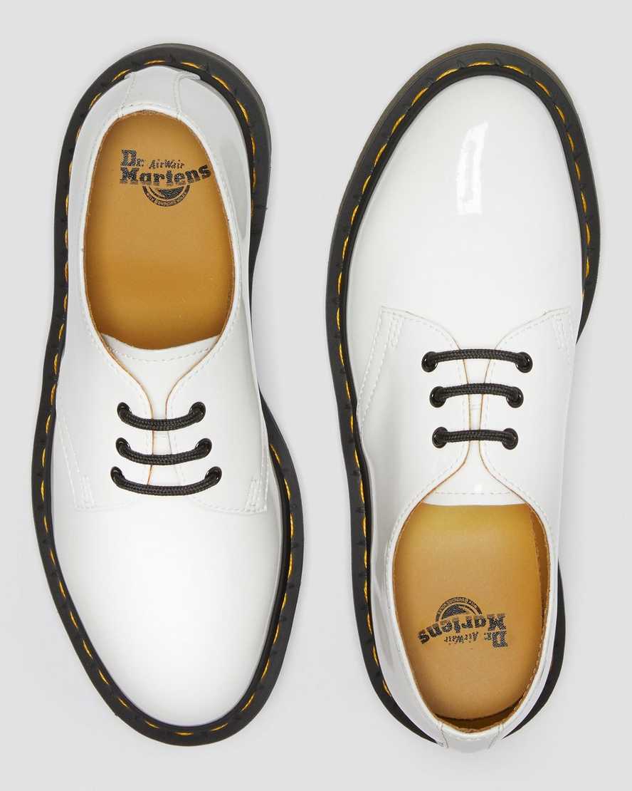 hvide dr martens 1461 patent oxford sko til kvinder