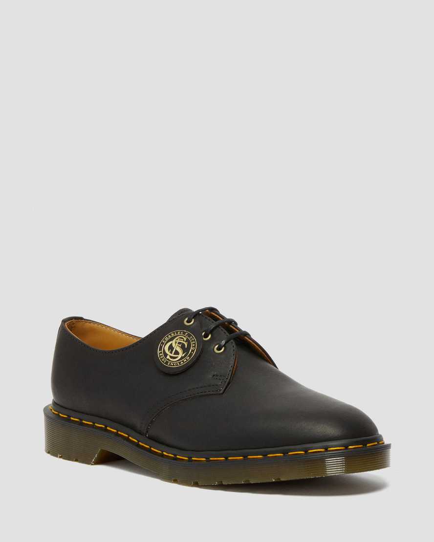 sorte dr martens 1461 classic oil oxford sko til kvinder
