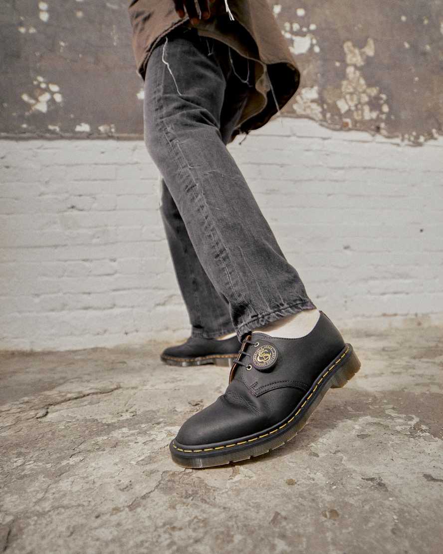 sorte dr martens 1461 classic oil oxford sko til kvinder