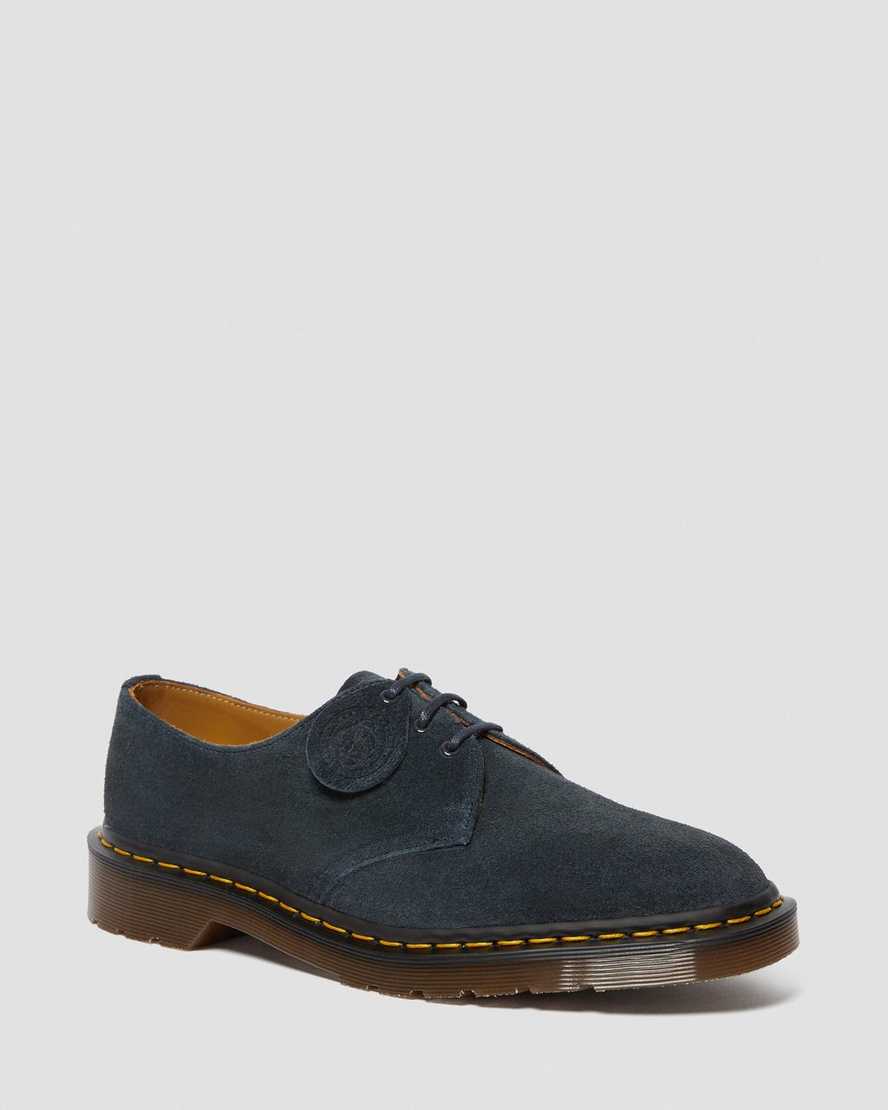 dr. martens 1461 made in england dame oxford sko marineblå