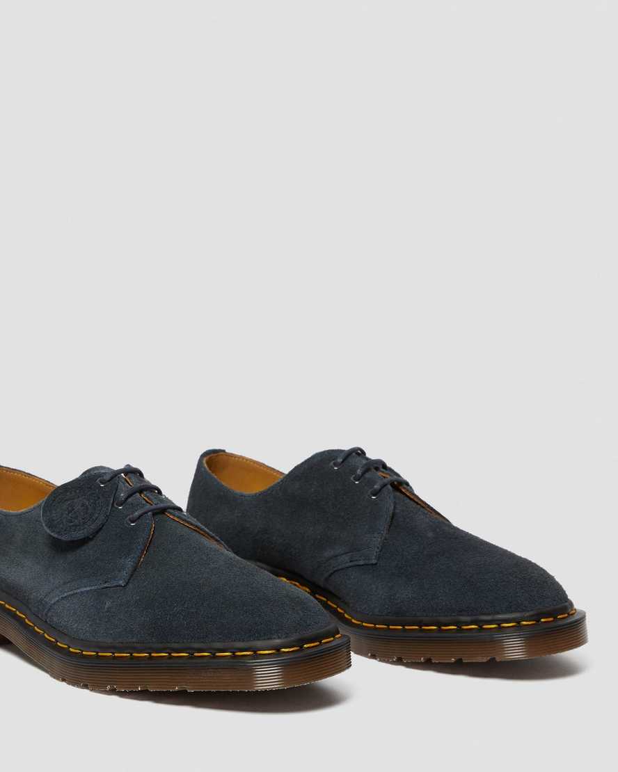 dr. martens 1461 made in england dame oxford sko marineblå