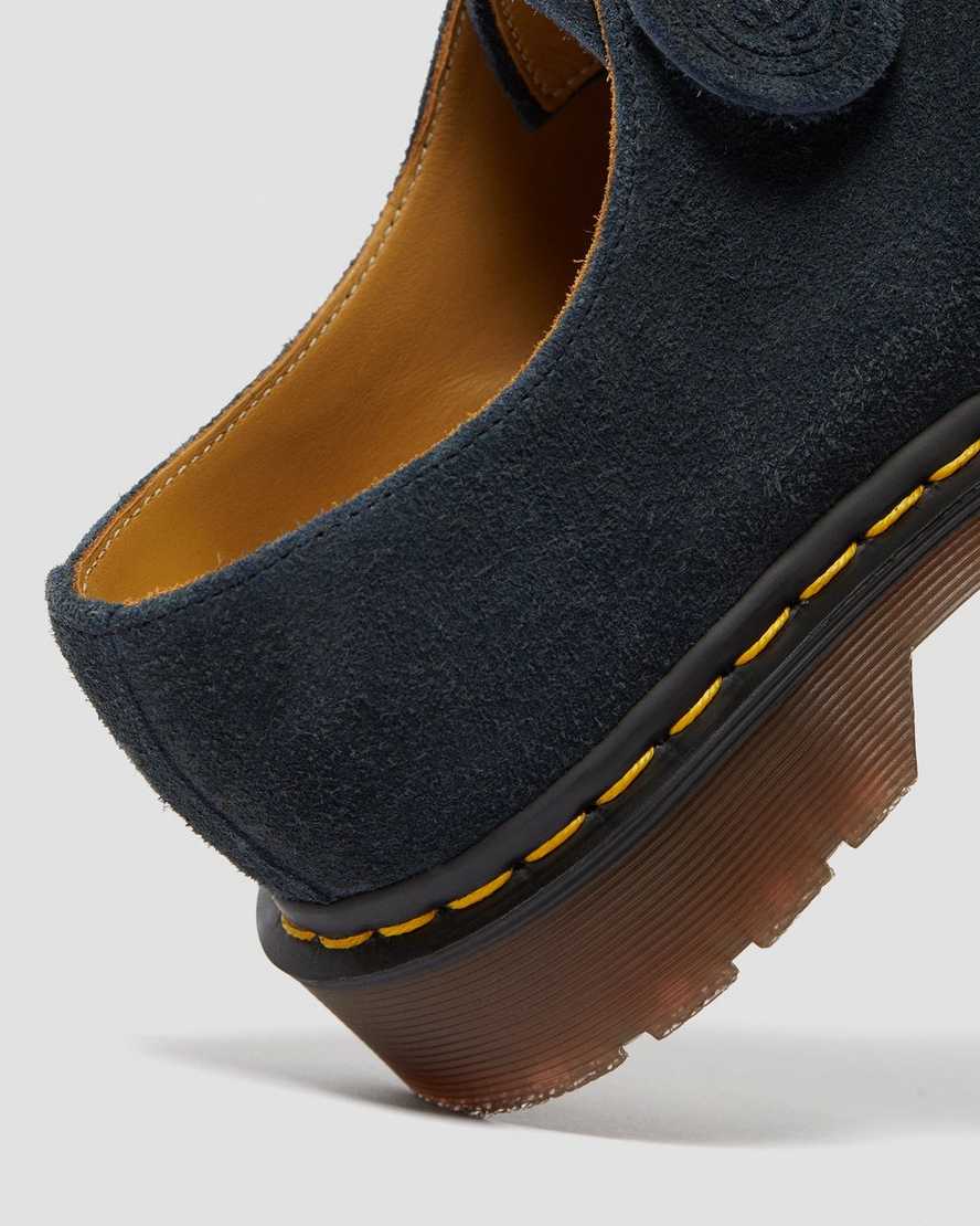 dr. martens 1461 made in england dame oxford sko marineblå