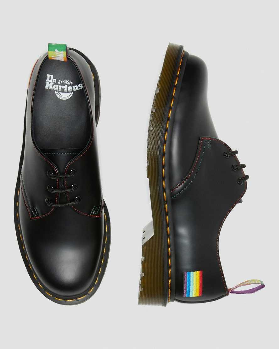 dr. martens 1461 for pride smooth oxfordsko til kvinder sort
