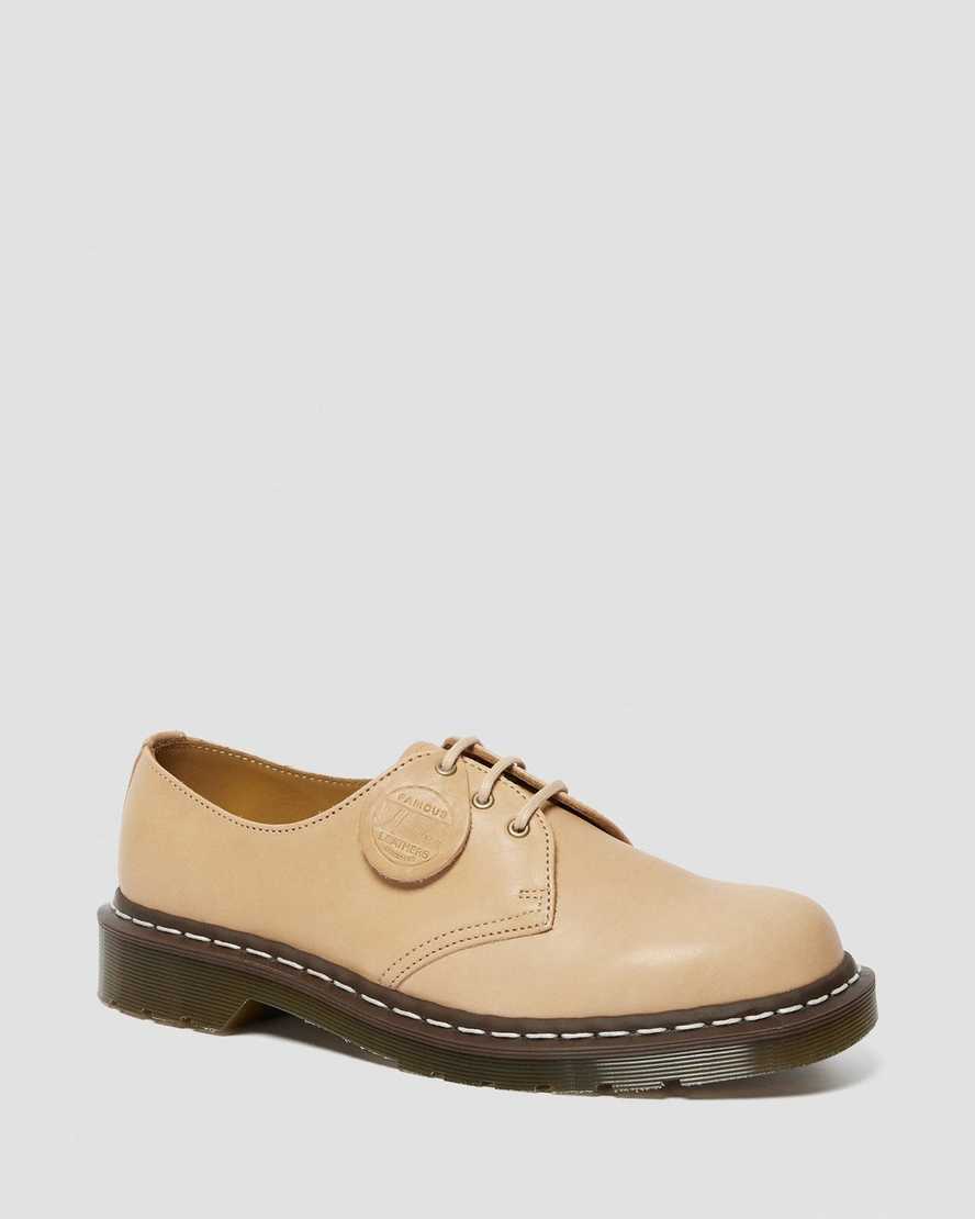dr martens 1461 veg tan oxford sko til kvinder i beige