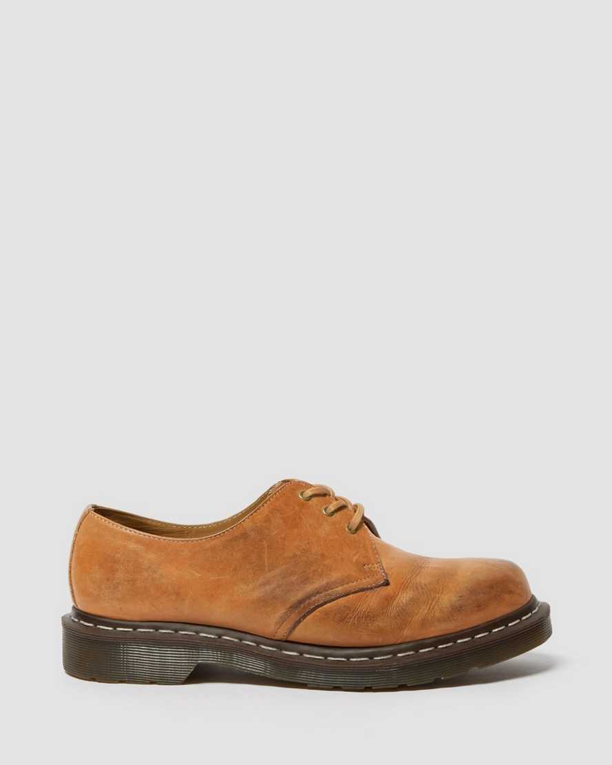 dr martens 1461 veg tan oxford sko til kvinder i beige