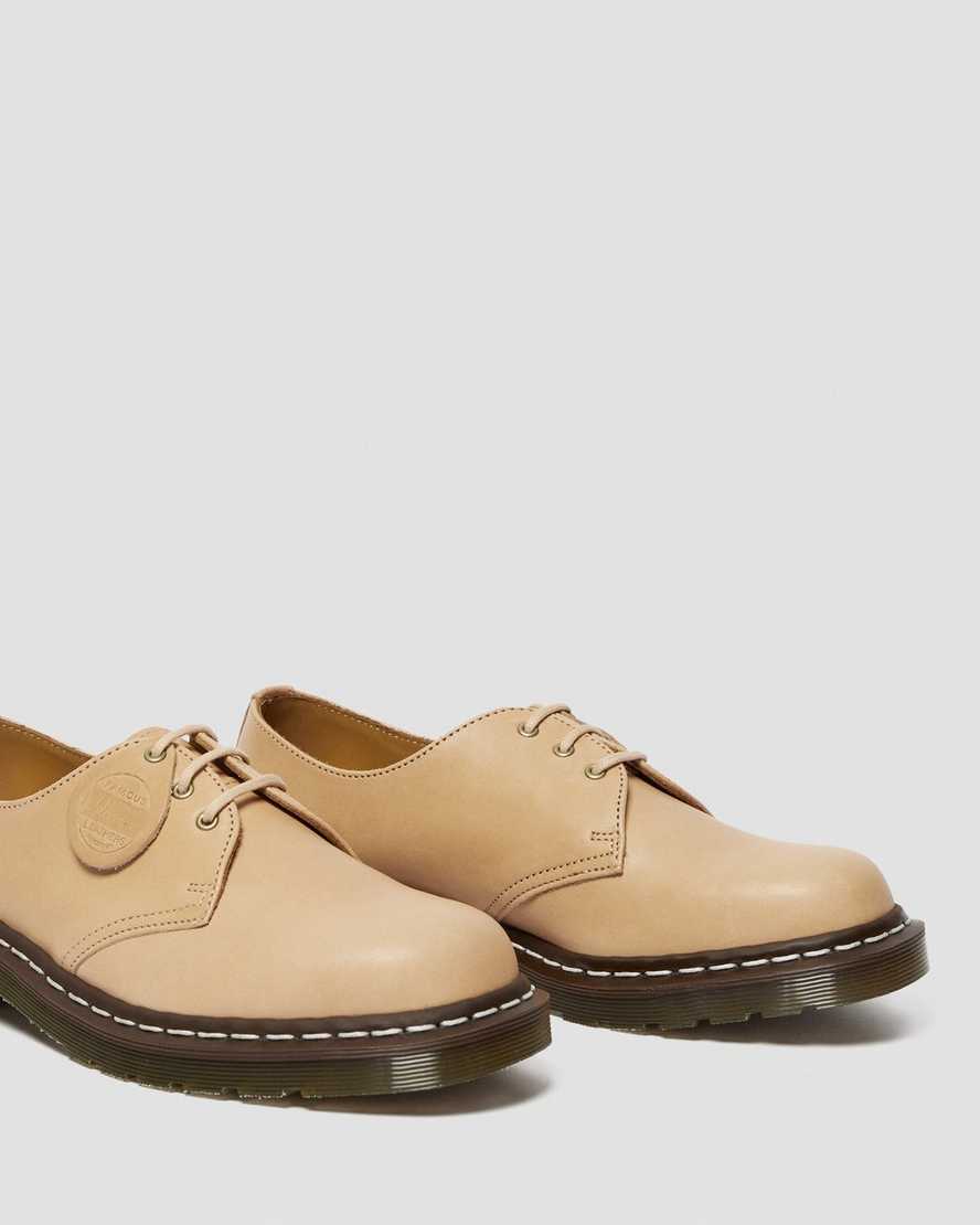 dr martens 1461 veg tan oxford sko til kvinder i beige