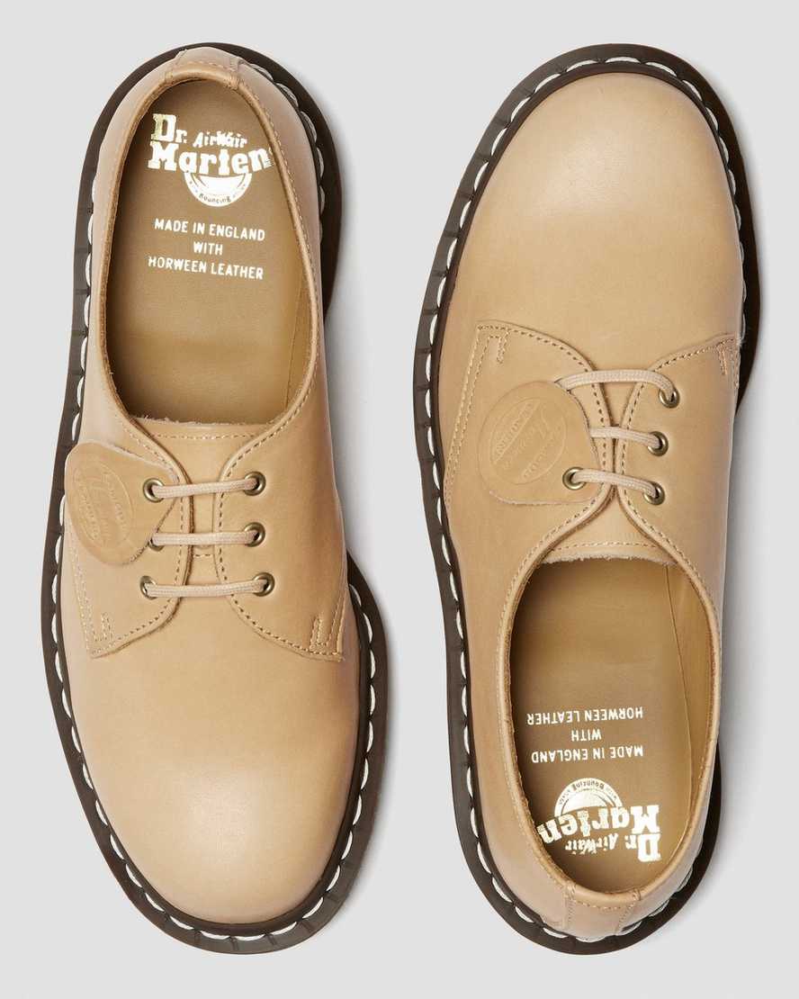 dr martens 1461 veg tan oxford sko til kvinder i beige