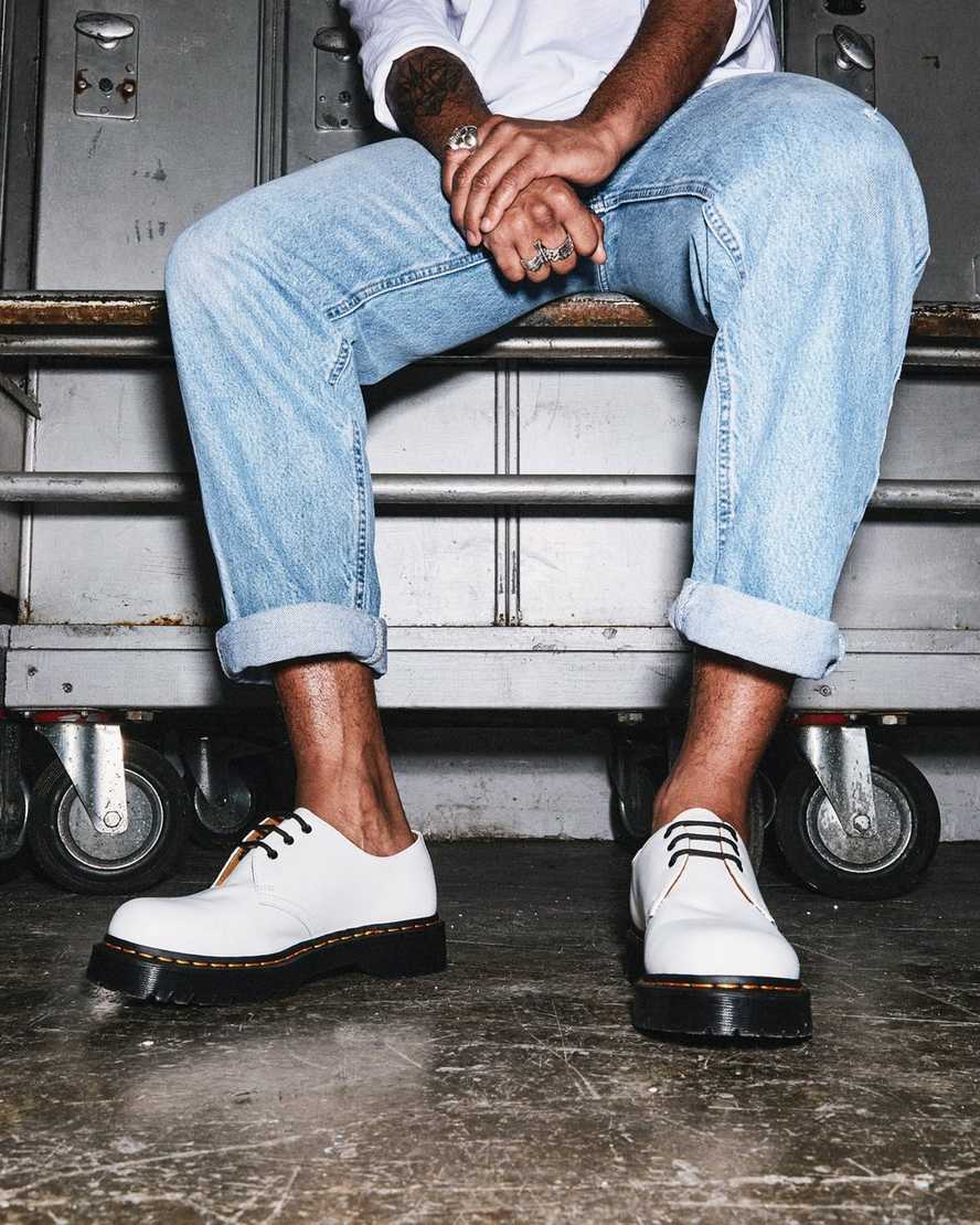 hvide dr martens 1461 bex smooth oxfordsko til kvinder