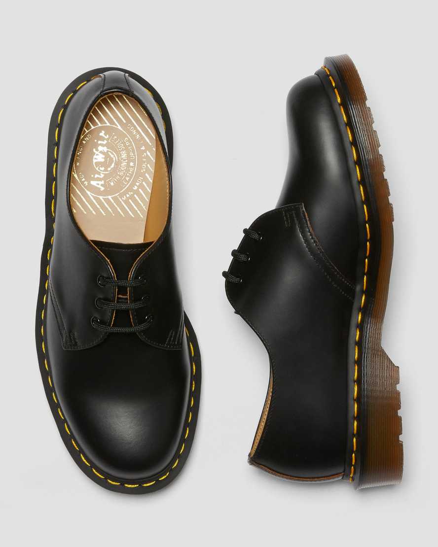 sorte dr martens 1461 vintage made in england dame oxford sko