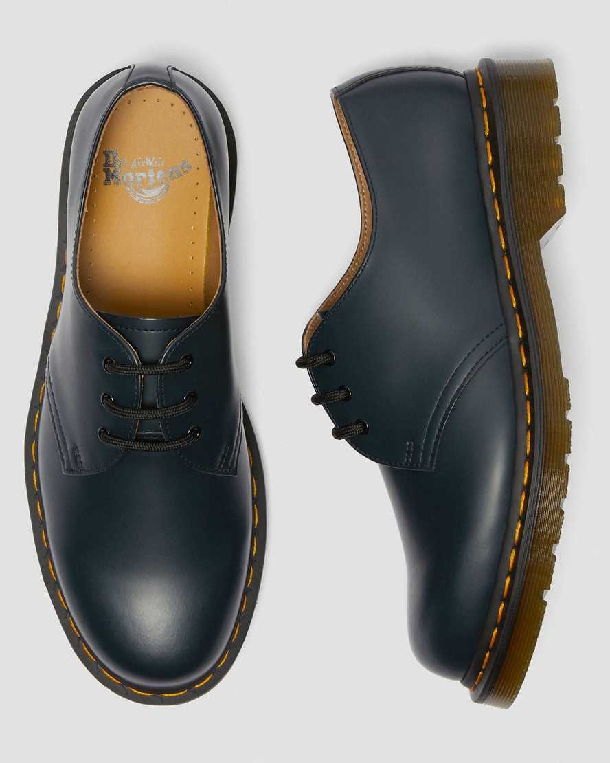 dr. martens 1461 smooth oxford sko til kvinder i marineblå