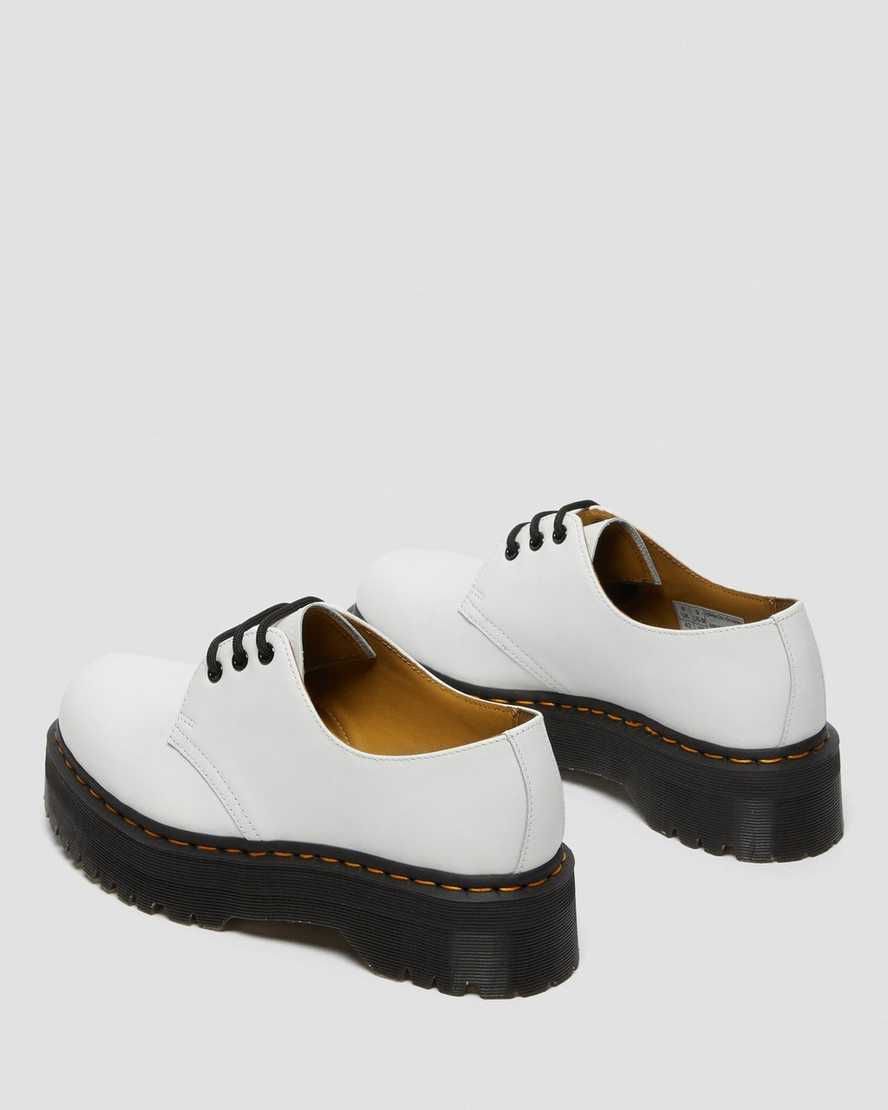 hvide dr martens 1461 smooth dame plateausko
