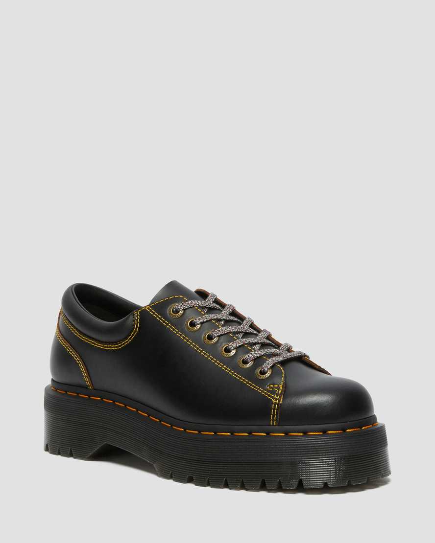 sorte dr martens collier lace to toe platformsko til dame