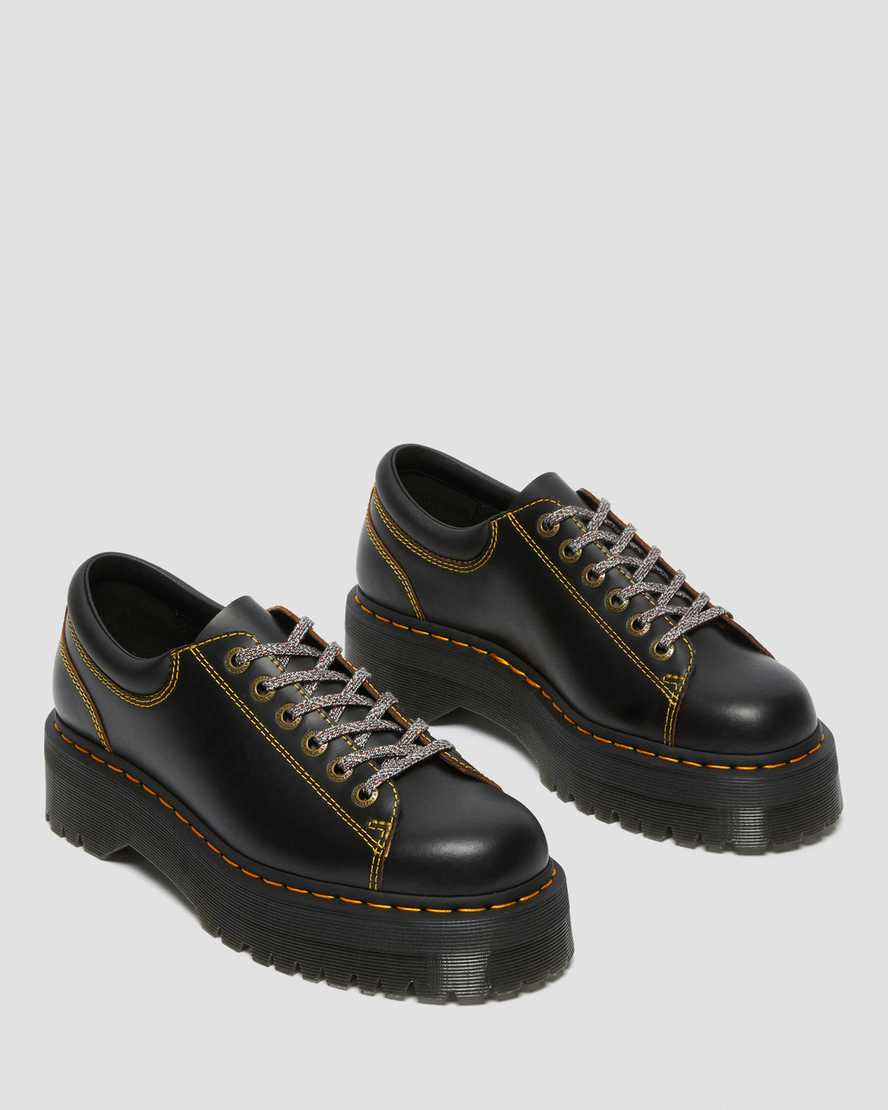 sorte dr martens collier lace to toe platformsko til dame