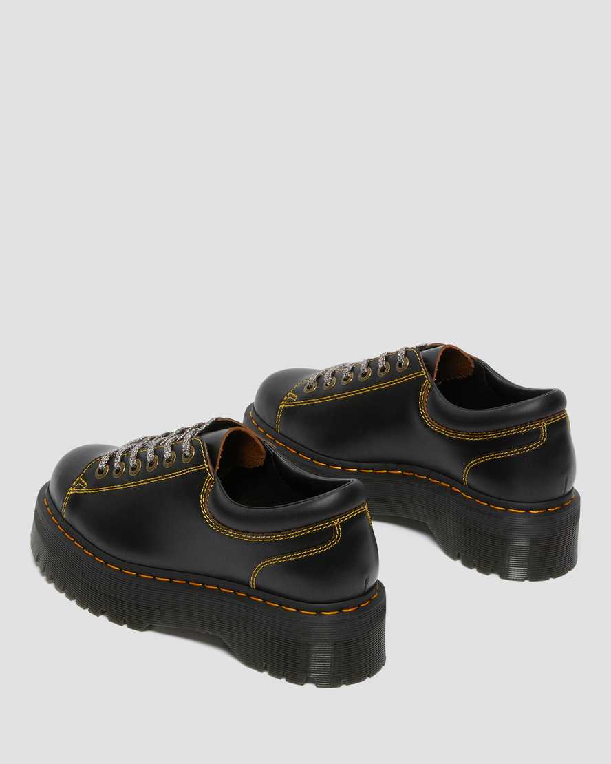 sorte dr martens collier lace to toe platformsko til dame