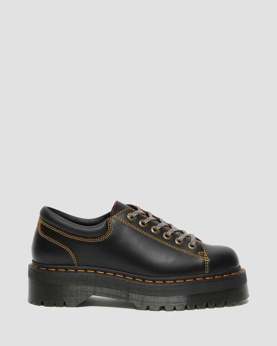sorte dr martens collier lace to toe platformsko til dame
