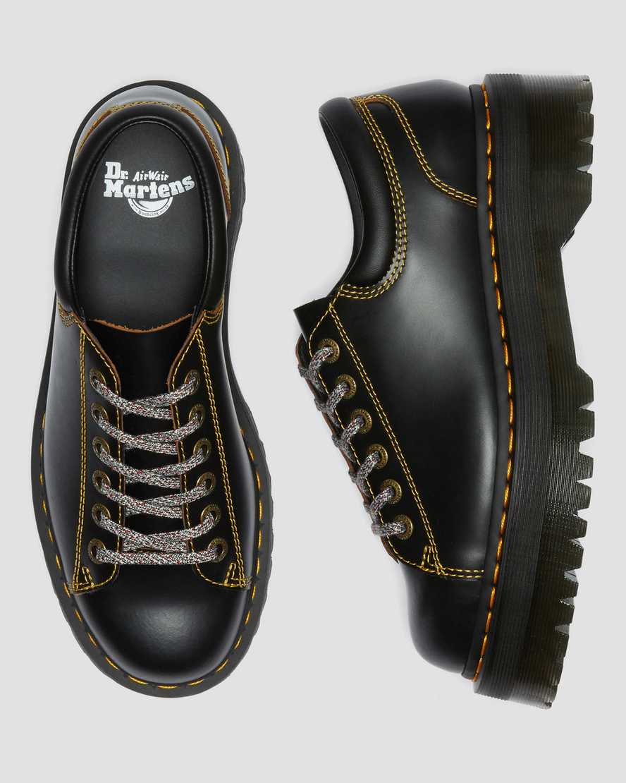 sorte dr martens collier lace to toe platformsko til dame