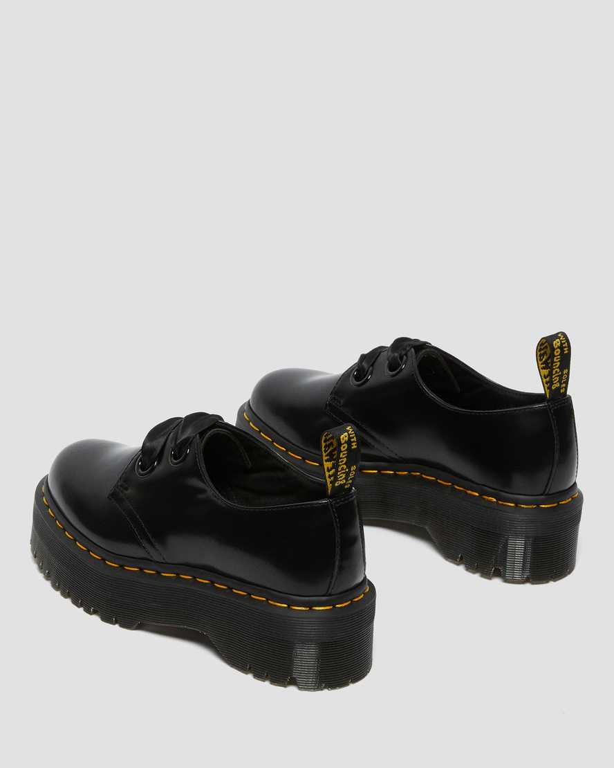sorte dr martens holly dame plateausko