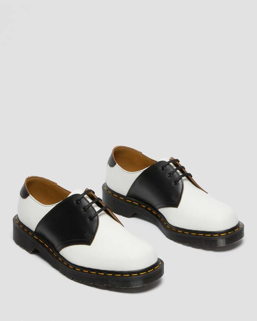 hvide sorte dr martens 1461 dame sadelsko
