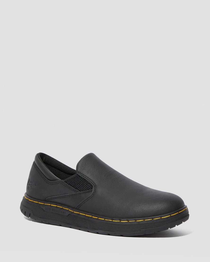 sorte dr martens brockley skridsikre damearbejdssko