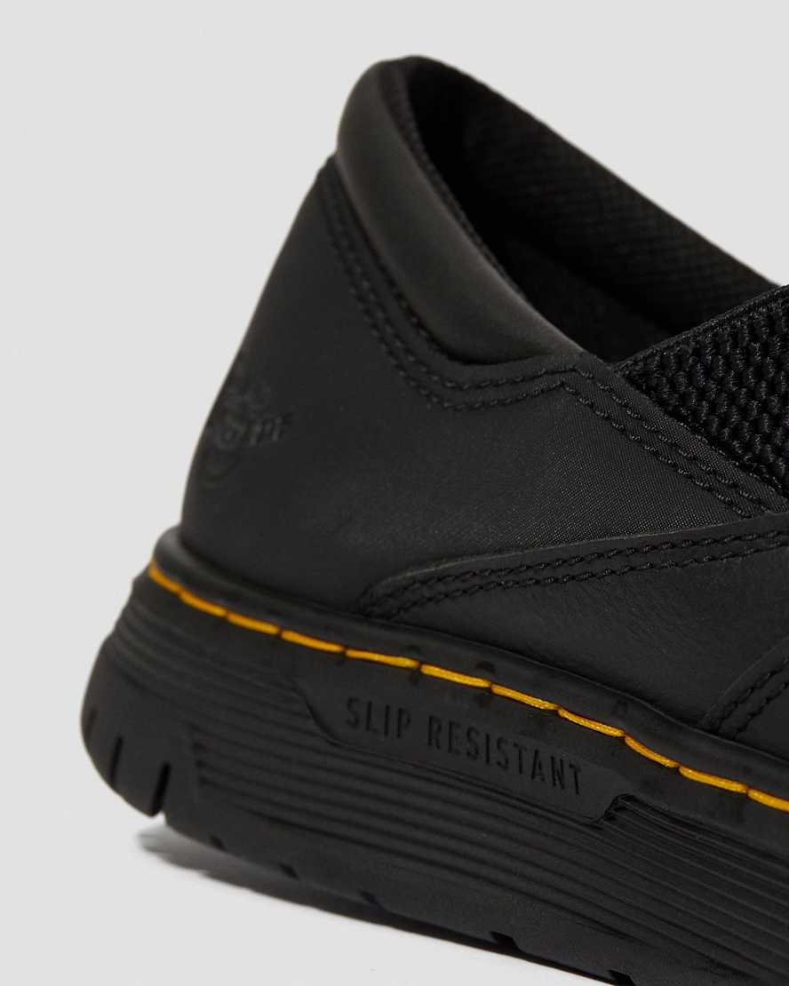 sorte dr martens brockley skridsikre damearbejdssko