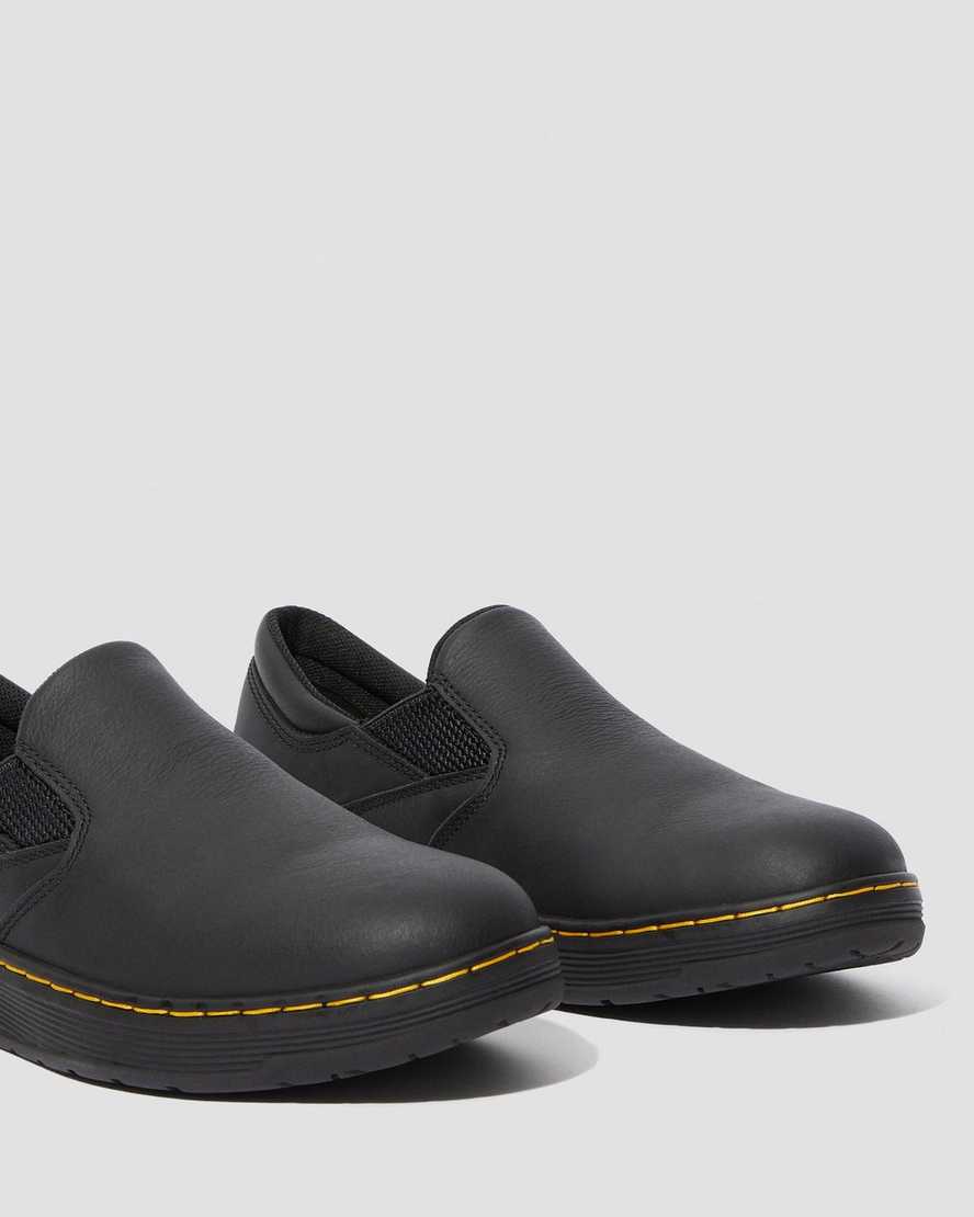 sorte dr martens brockley skridsikre damearbejdssko